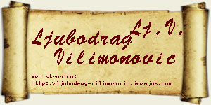 Ljubodrag Vilimonović vizit kartica